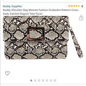 Snake print satchel